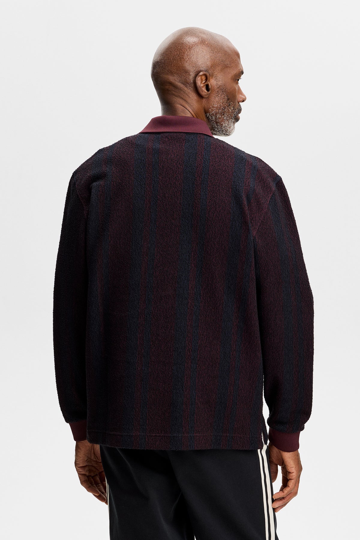 G163 GARRETT POLO STRIPE WINE