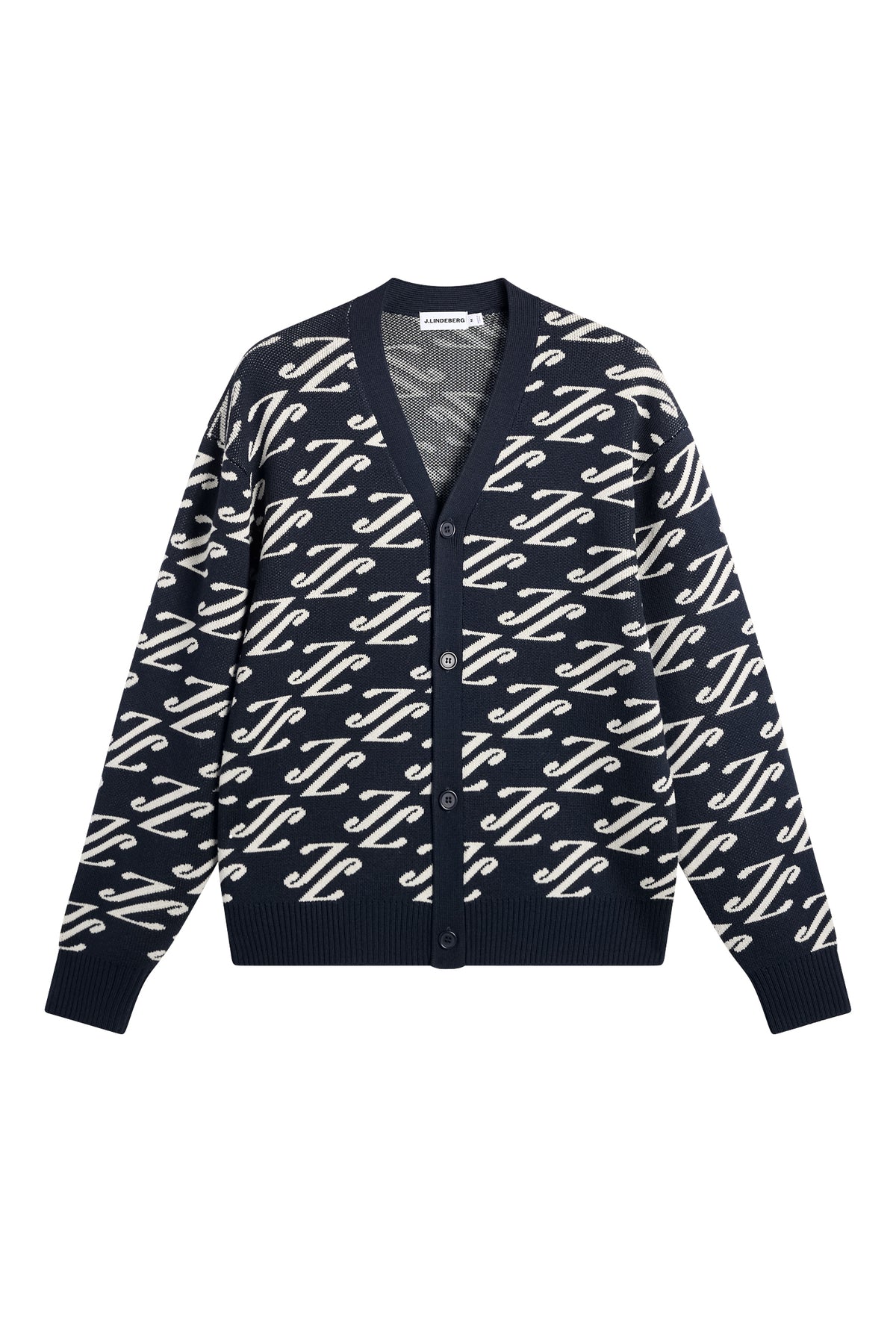 O631 CARDI JACQUARD - JL NAVY