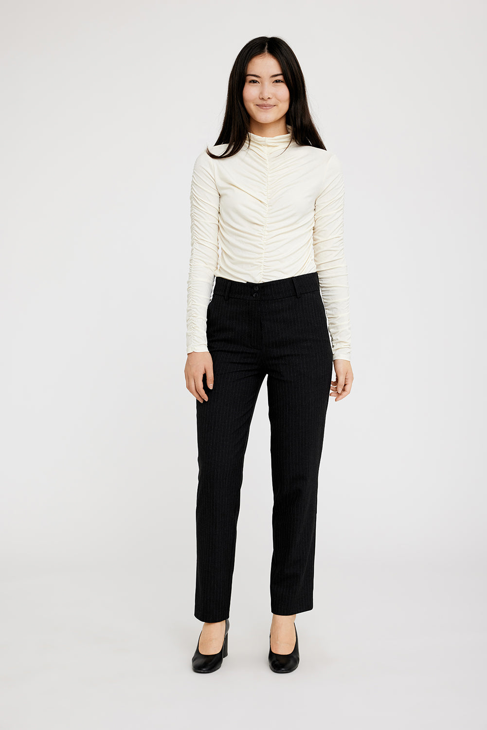 31022 CHARCOAL PINSTRIPE