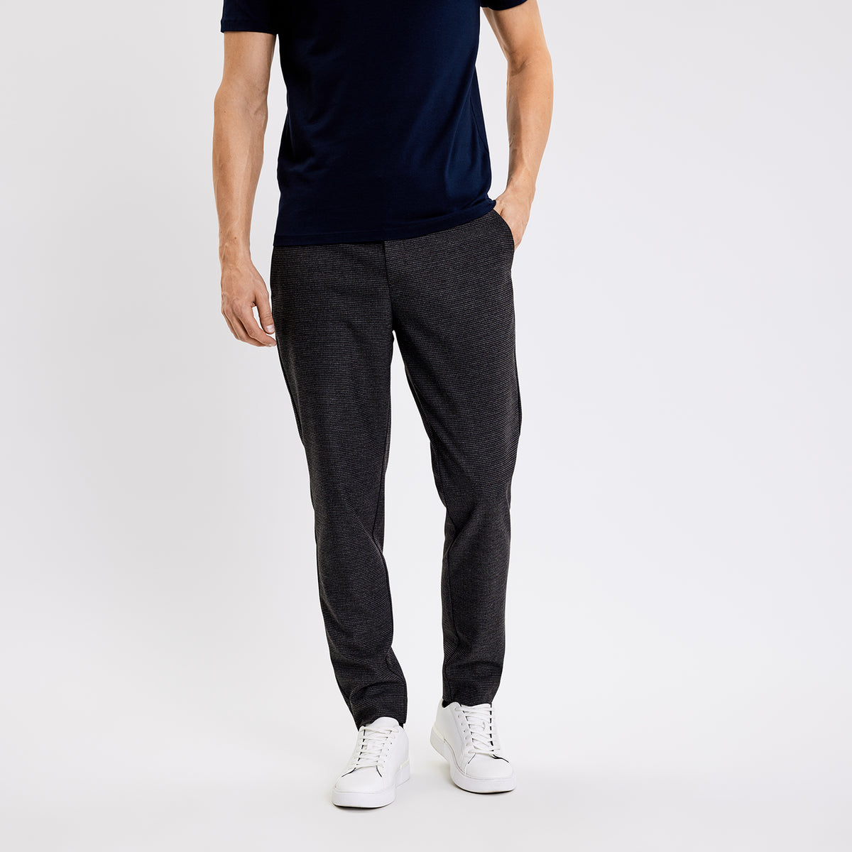 NAVY BURGUNDY MINI CHECK ''34''
