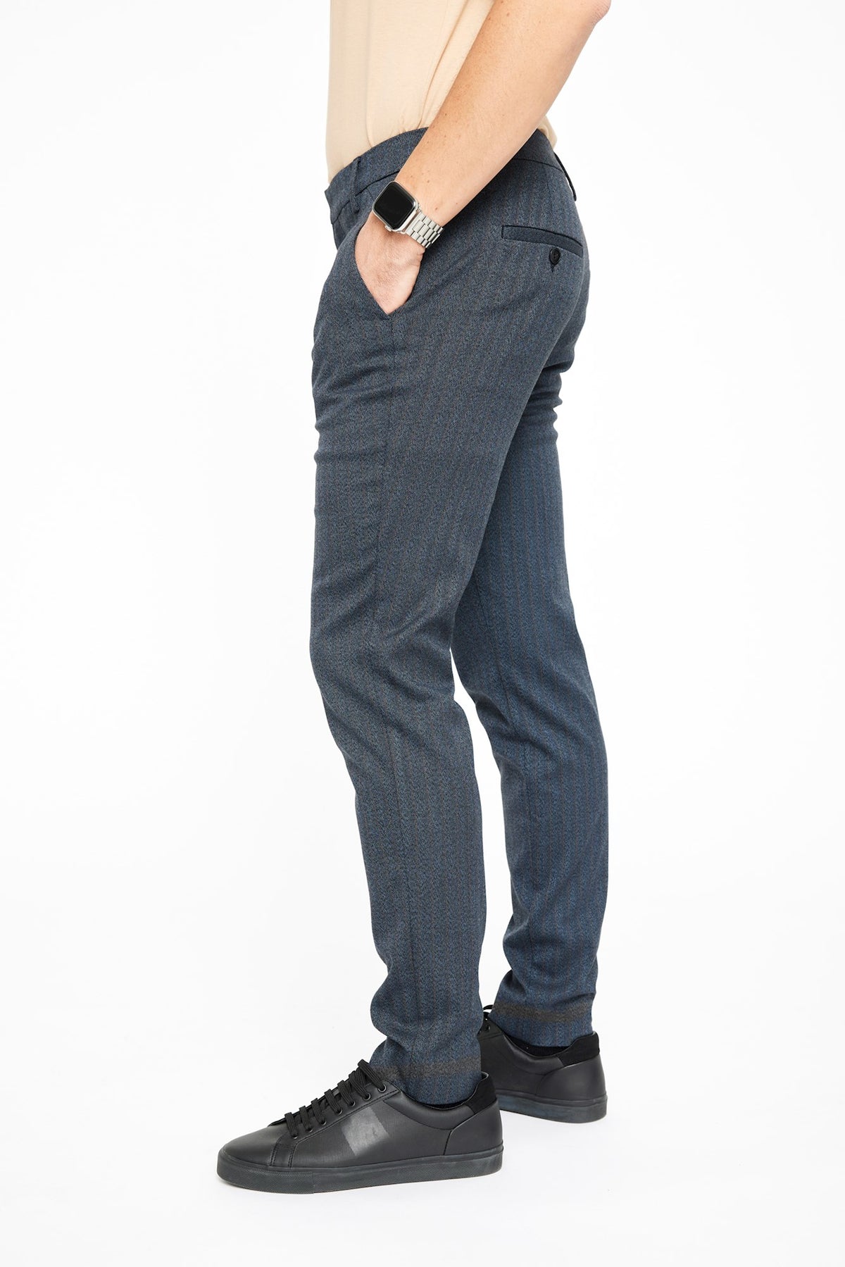 30890 BLUE BROWN HERRINGBONE ''32''
