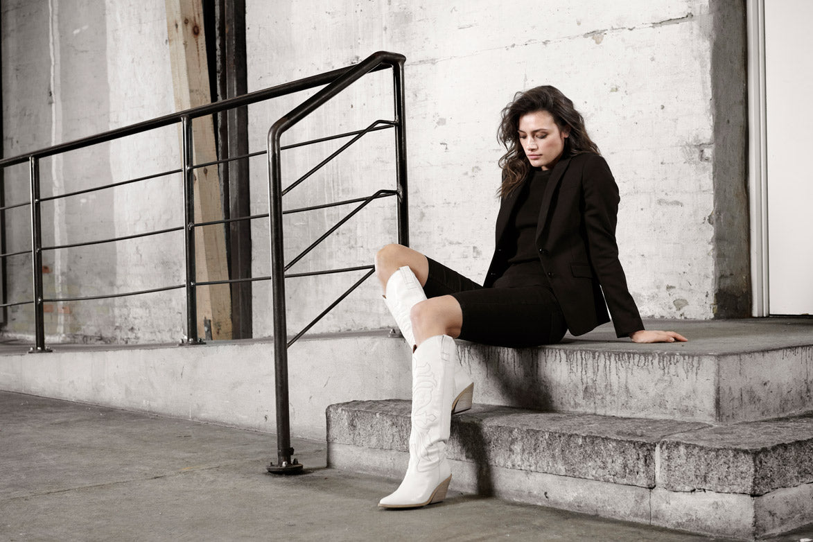 Cowboylaarzen met herfst outfit