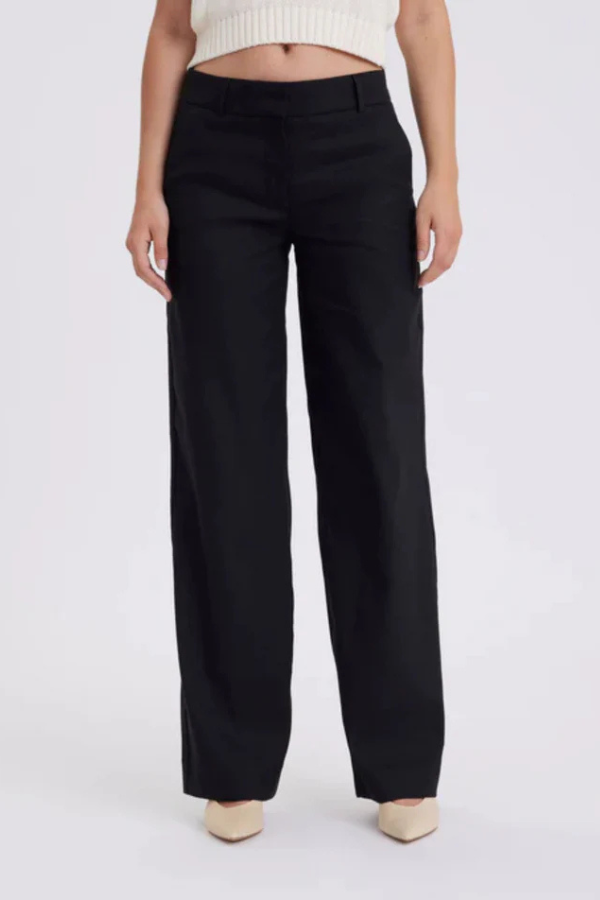 31170 BLACK LINEN LONG
