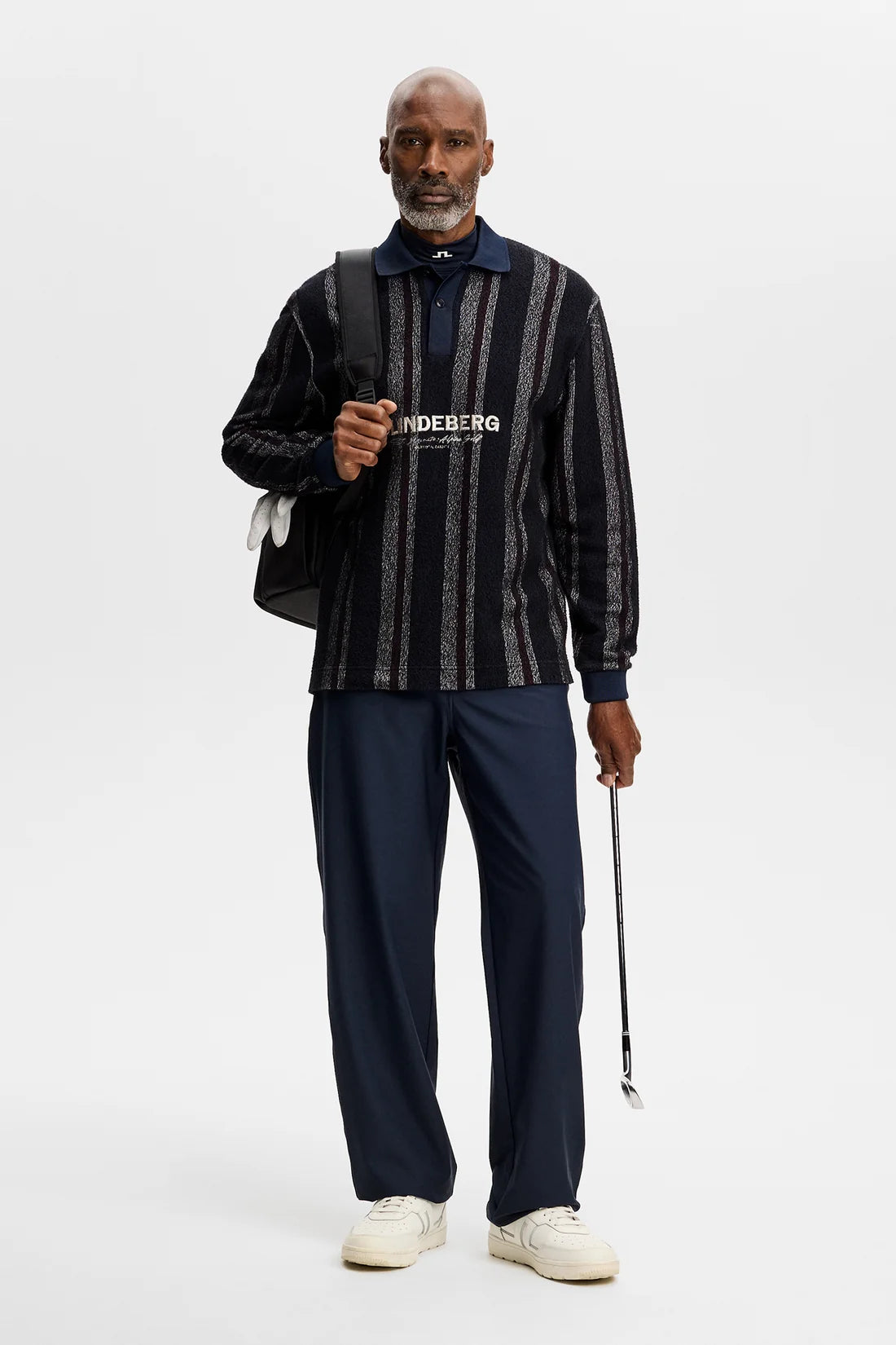 O630 GARRETT POLO STRIPE NAVY