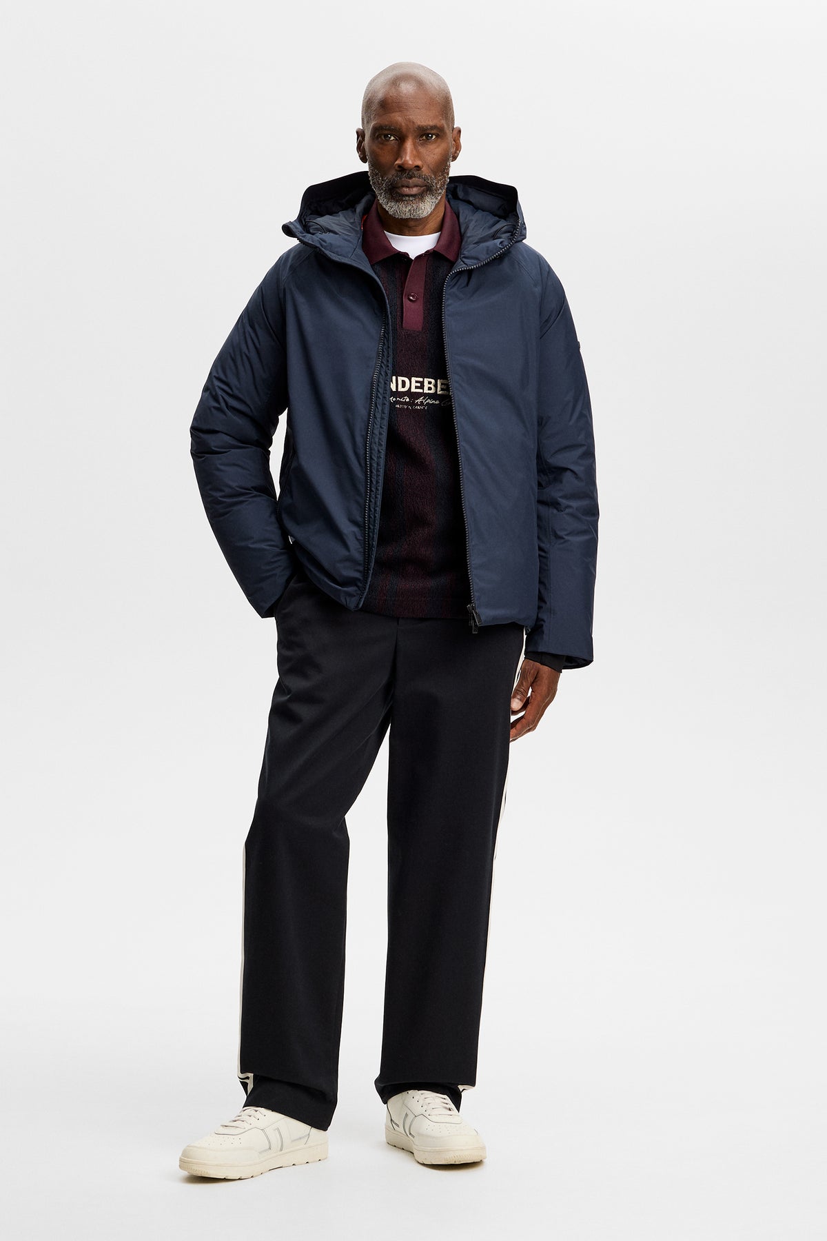 G163 GARRETT POLO STRIPE WINE