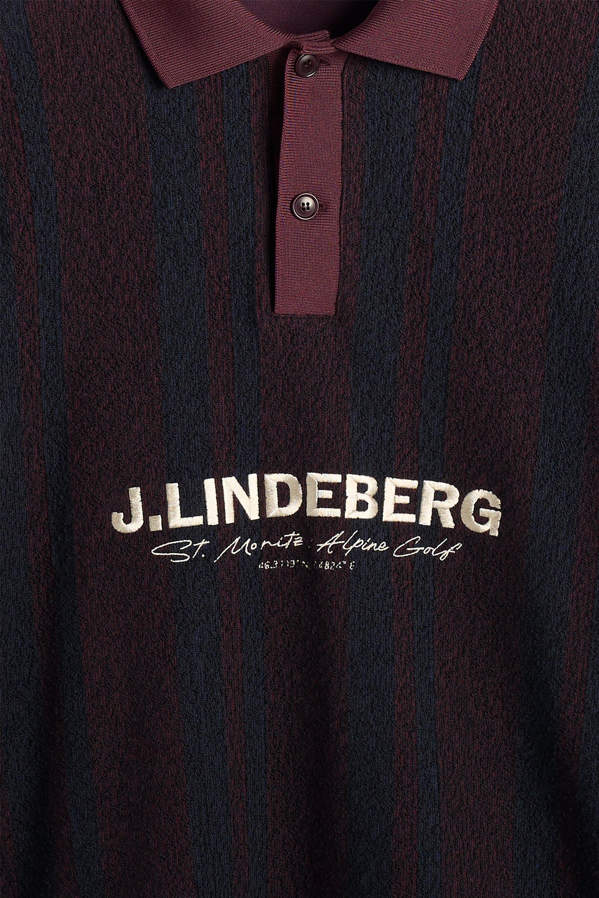 G163 GARRETT POLO STRIPE WINE