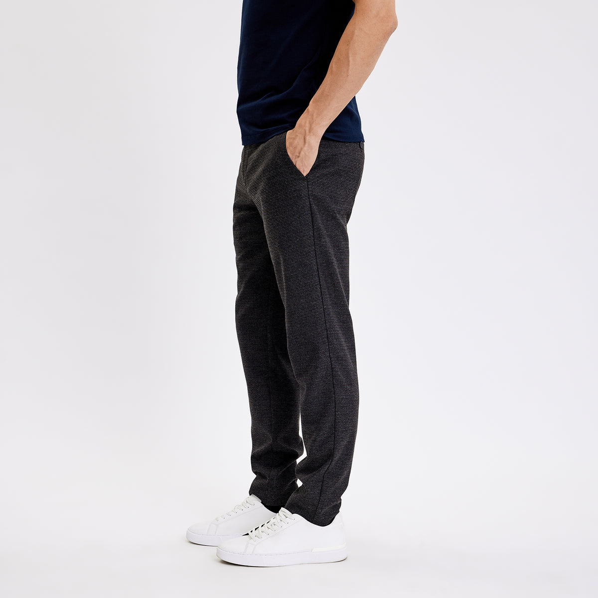 NAVY BURGUNDY MINI CHECK ''34''